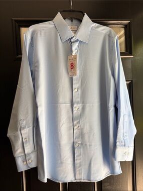 bill blass Light Blue Classic modern fit performance Dress Shirt